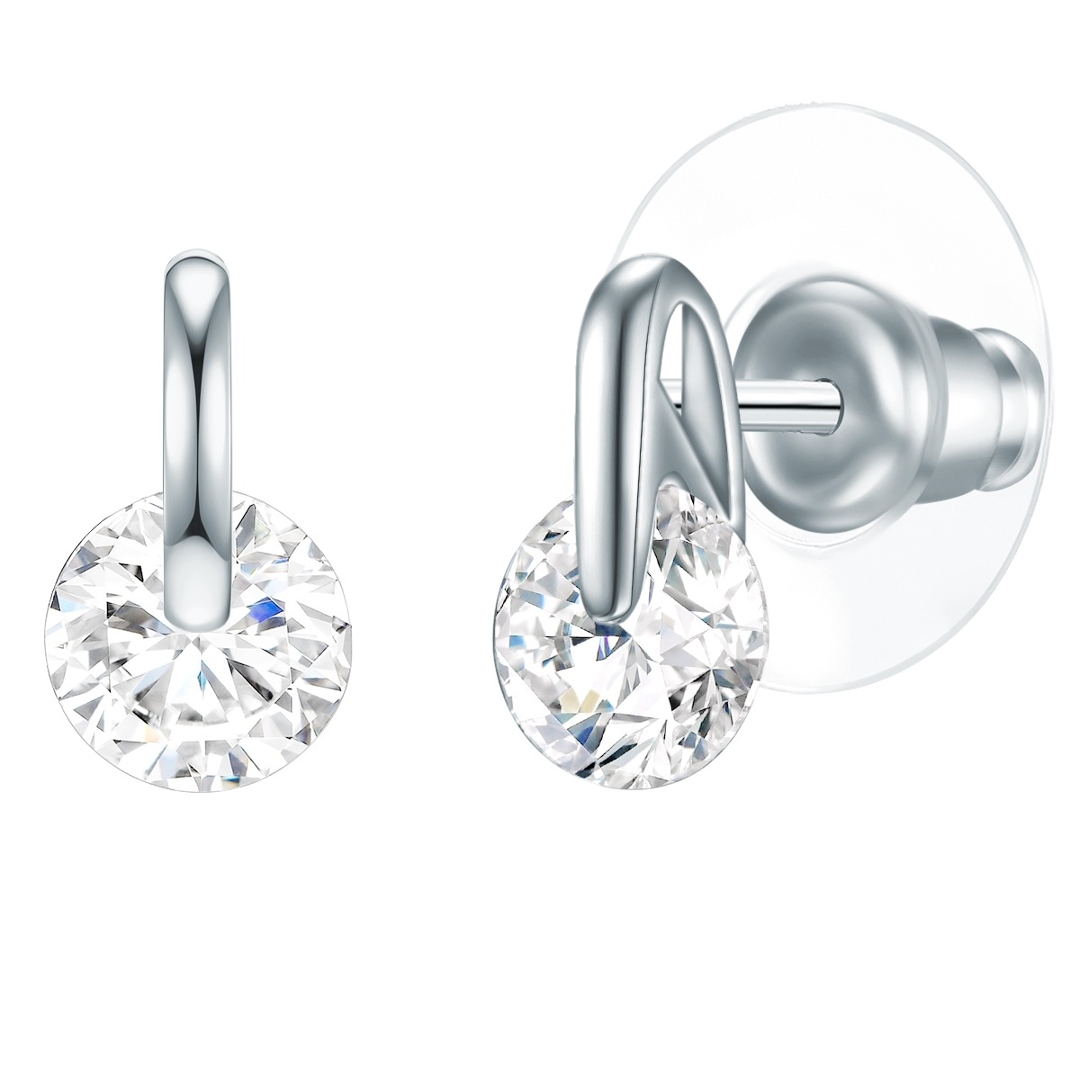 Ohrstecker Metall-Legierung Zirkonia in Silber