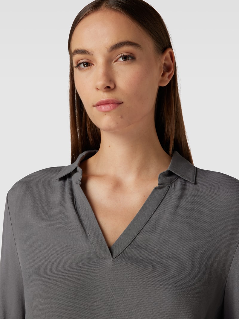 Blusenshirt aus Viskose in anthrazit