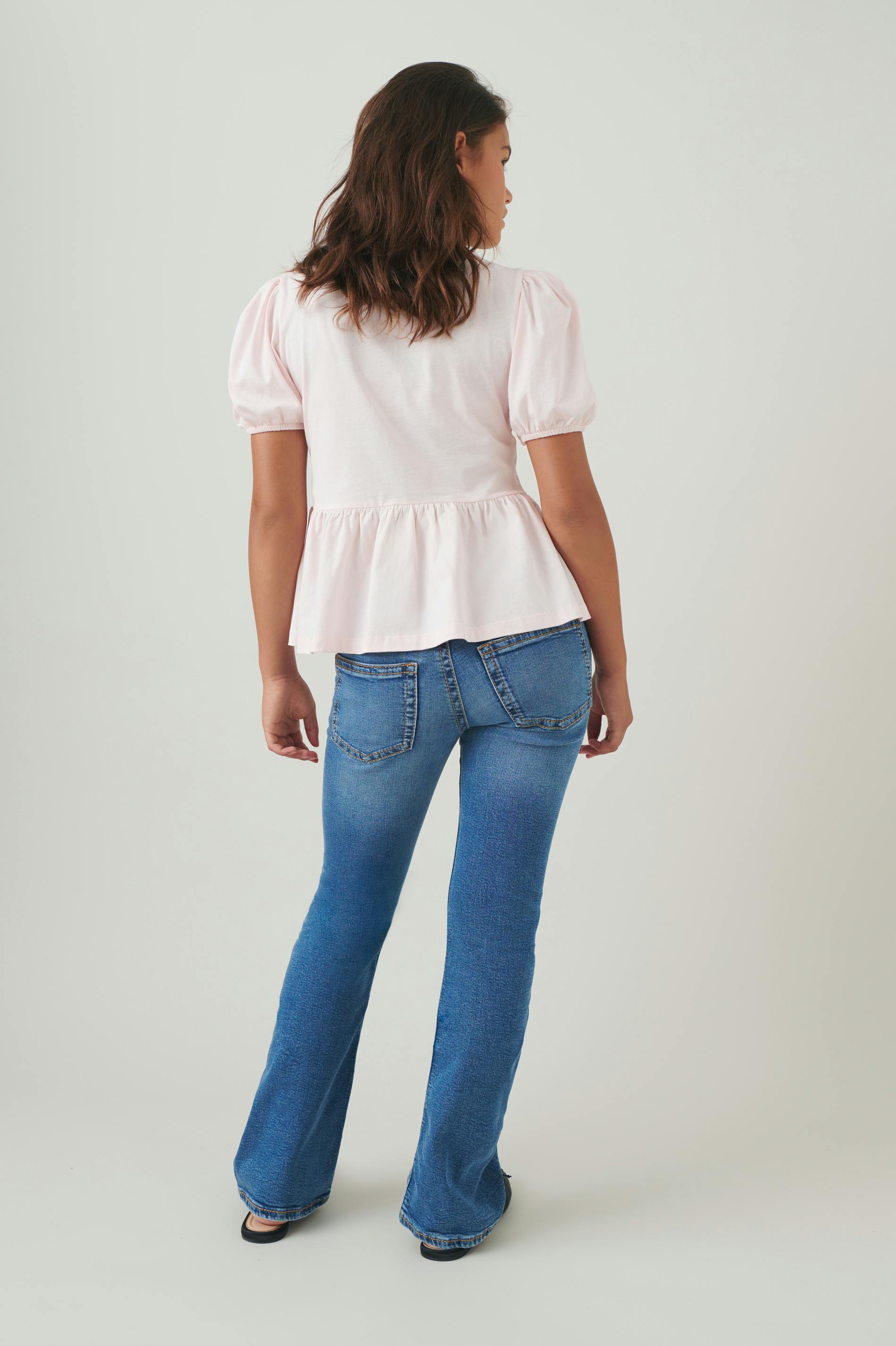 Chunky basic flare jeans