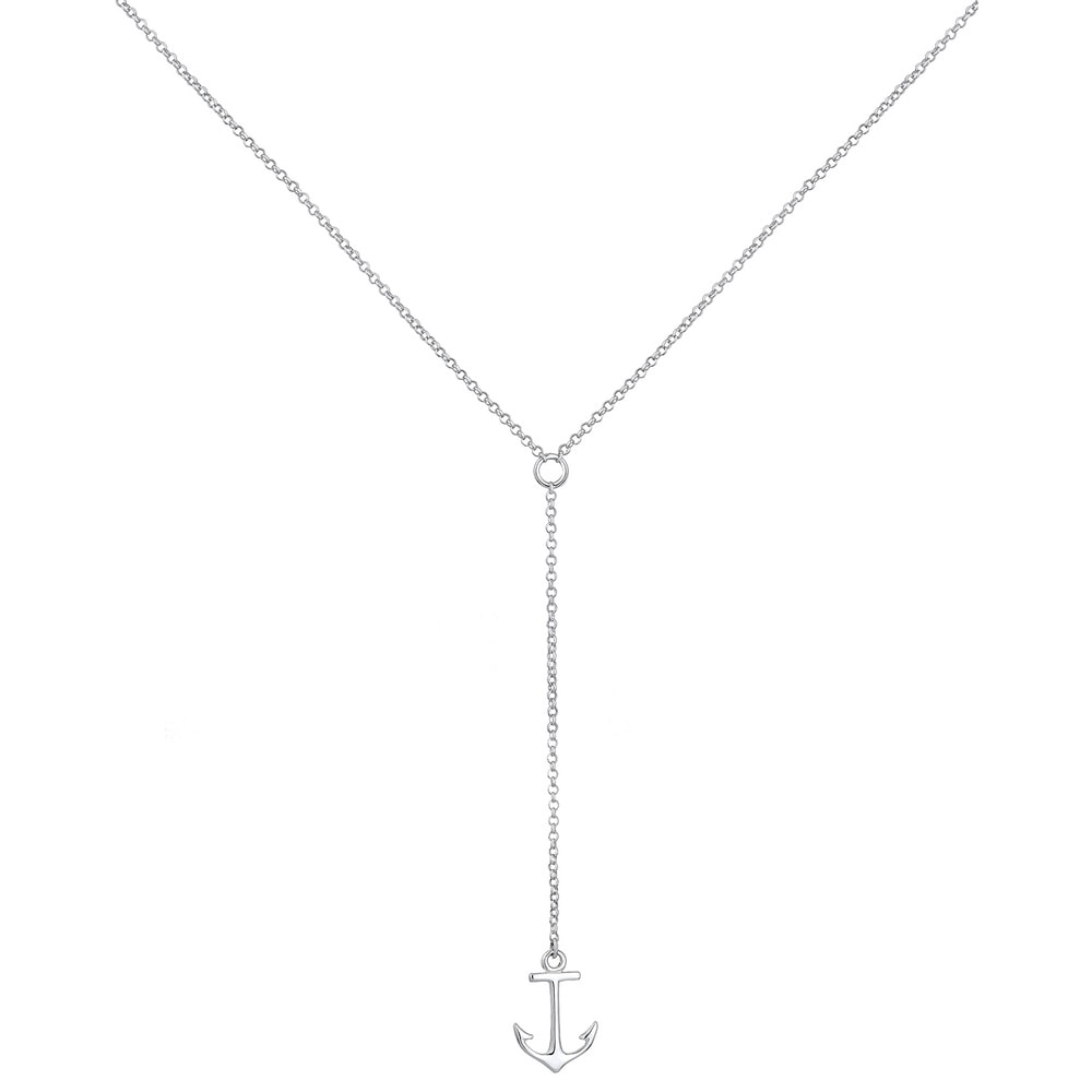 Elli Elli Collier YChaine d'Ancrage Collier Femme  (925/1000) Argent collier