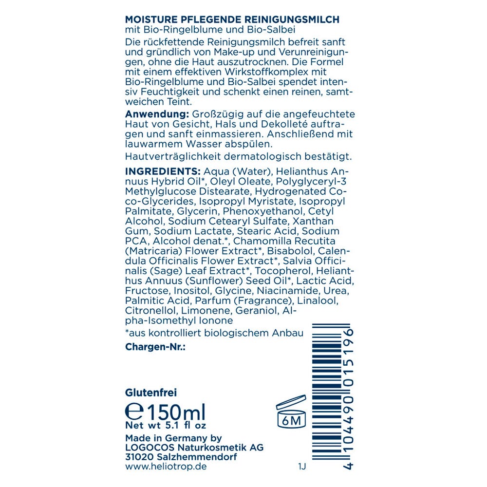 Heliotrop MOISTURE Reinigungsmilch 200 ml