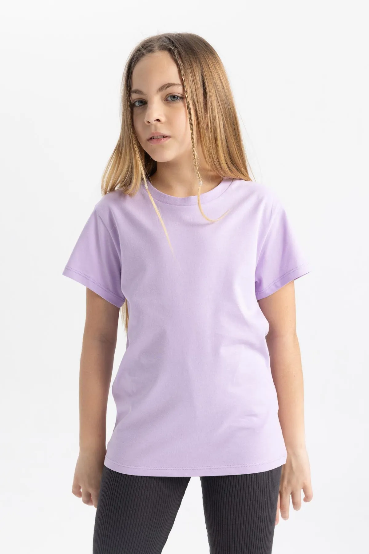 DeFacto  Mädchen-Basic-Kurzarm-T-Shirt Z7718a624sm