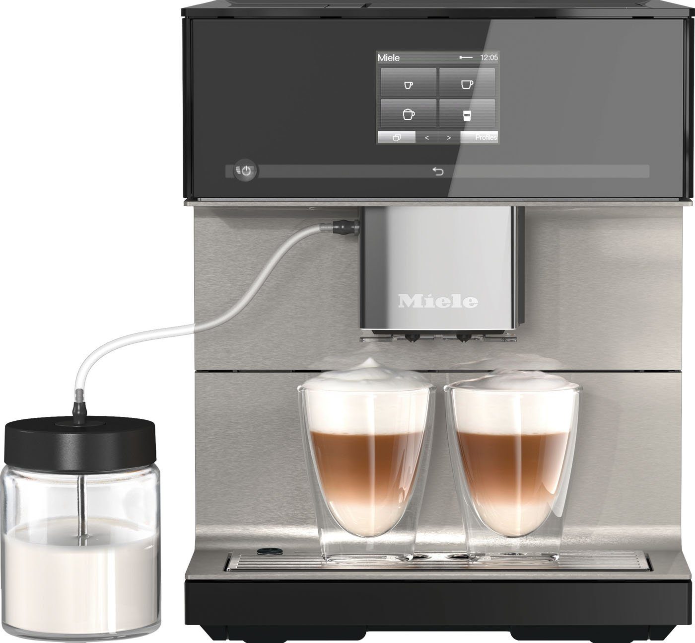 Miele Kaffeevollautomat CM7550 CoffeePassion, inkl. Milchgefäß, Kaffeekannenfunktion