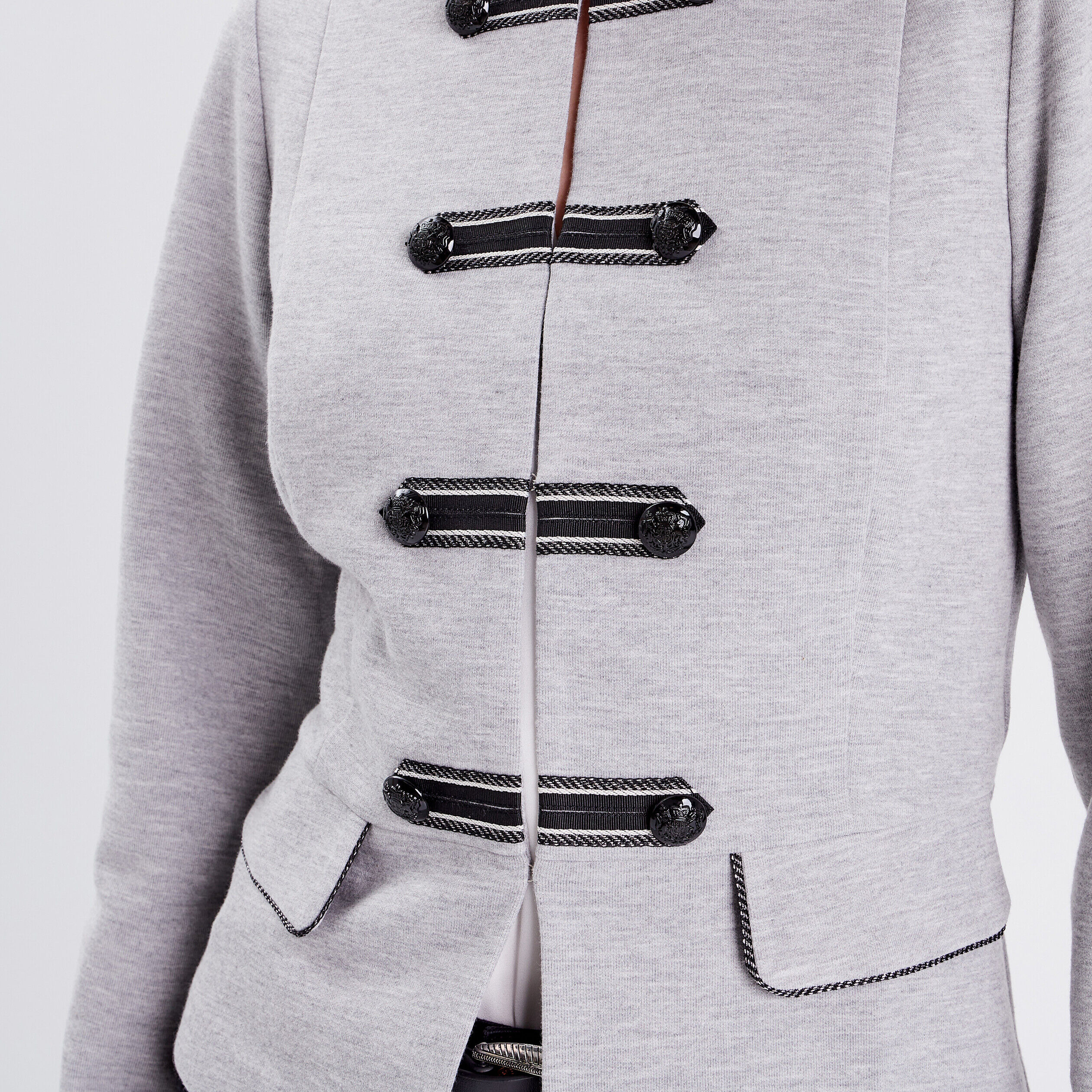 Veste cintrée avec boutons gris clair femme | Cache Cache