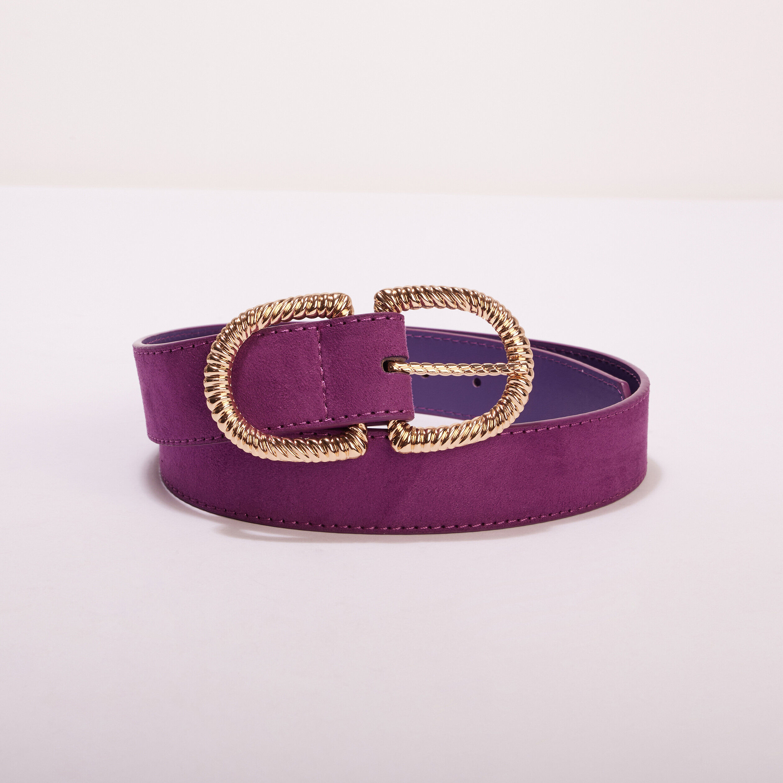 Ceinture double boucle violet foncé femme | Cache Cache