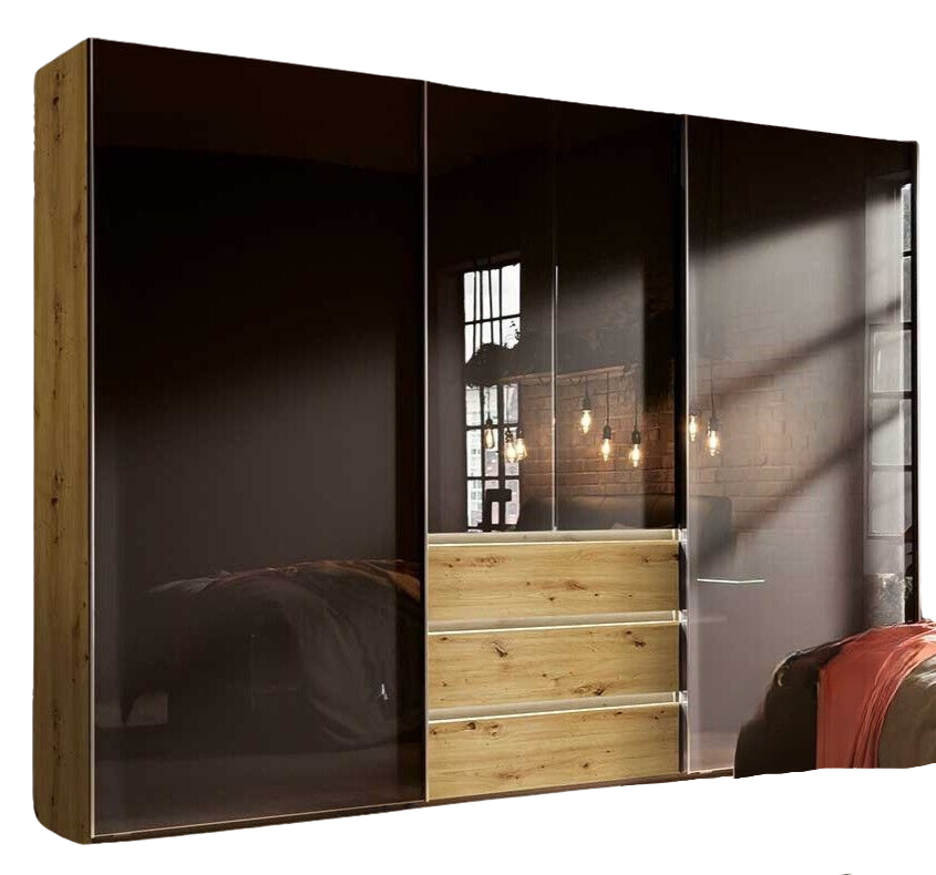 Nolte Drehtüren-/Schwebetürenschrank Concept me Basaltglas