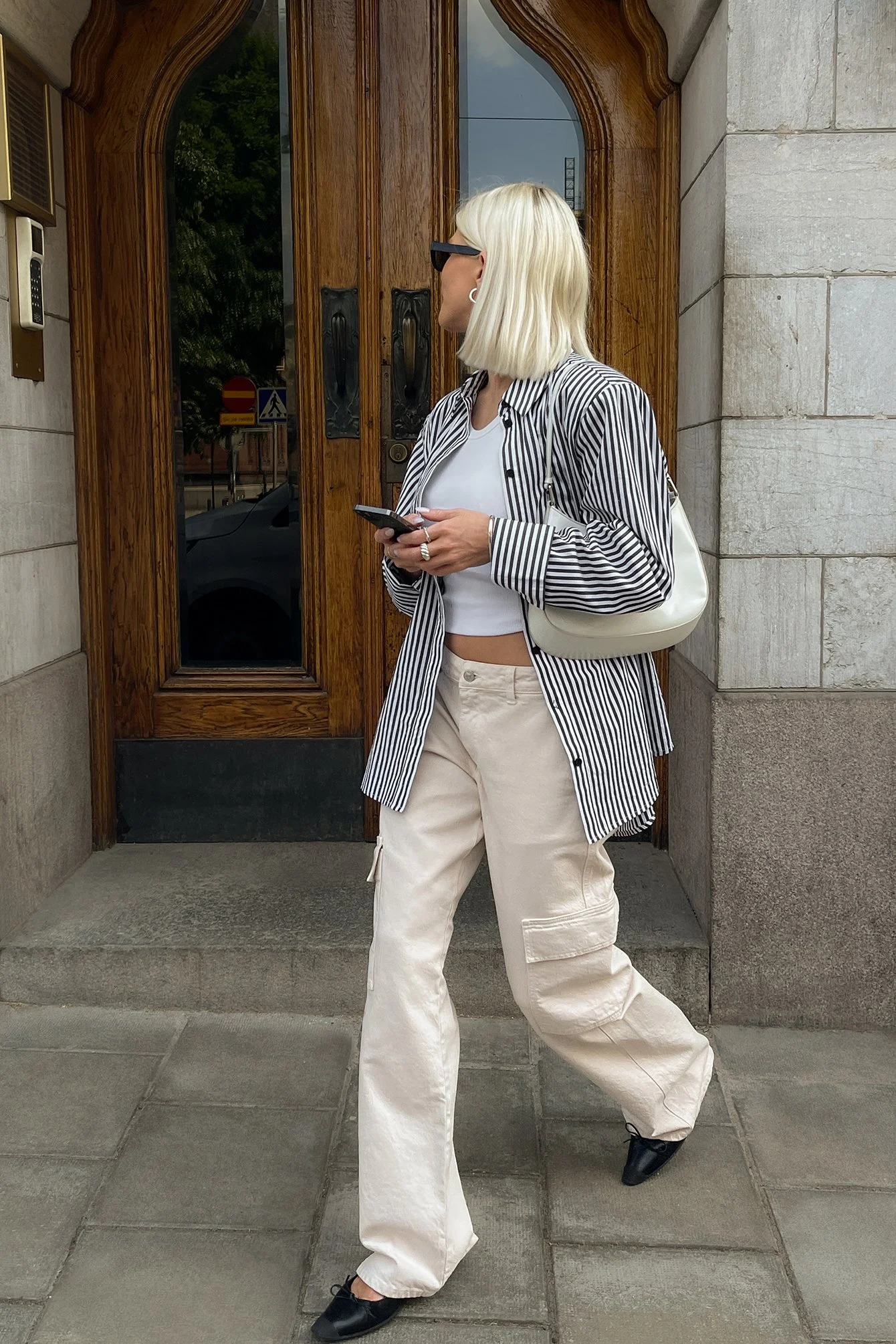 Jeans mit niedriger Taille und Taschendetail
