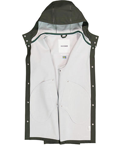 STUTTERHEIM, Regenmantel, PVC wasserdicht, dunkelgrün