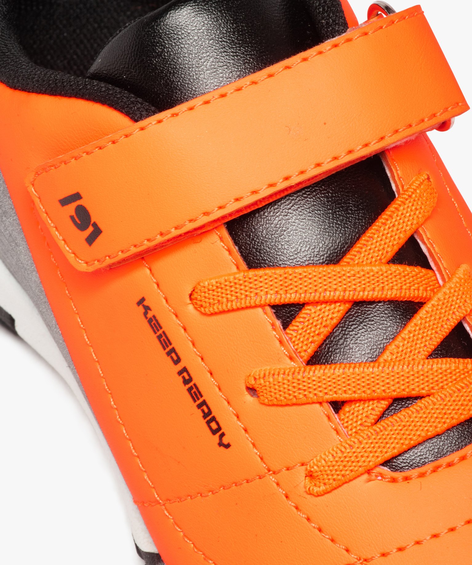 Baskets Garçon à lacets et scratch dessus fluo orange | GEMO
