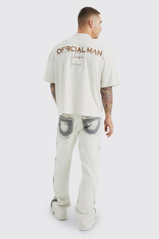 Kastiges Oversize T-Shirt mit Luxe-Stickerei