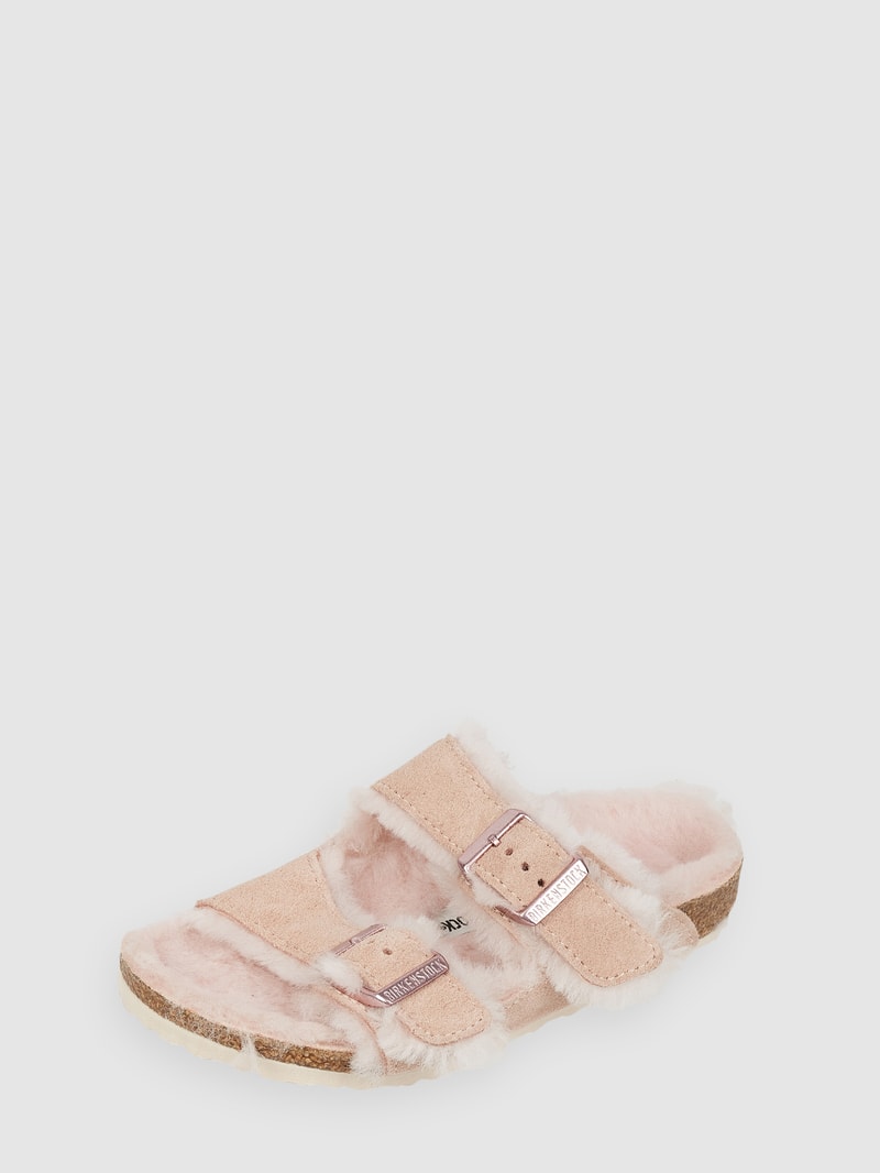Sandalen aus Veloursleder Modell 'Arizona' in rosé