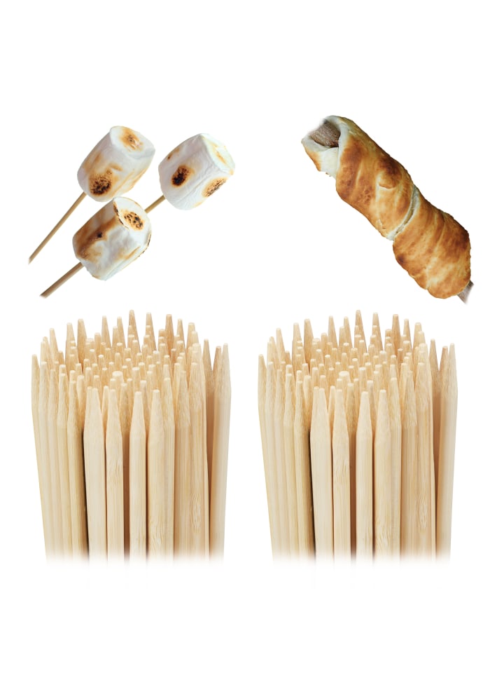relaxdays 200 x Grillspieße in Natur günstig kaufen onesize