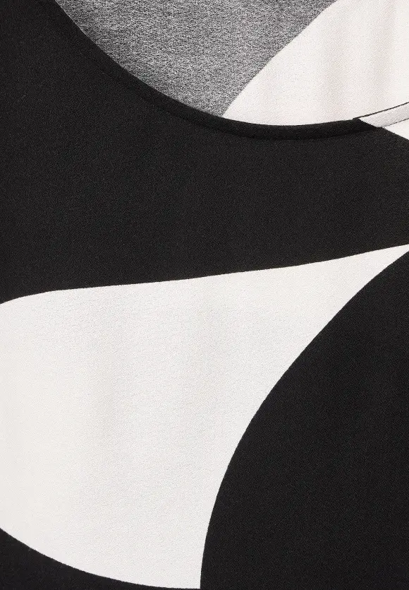 Street One Printbluse mit Rippbündchen