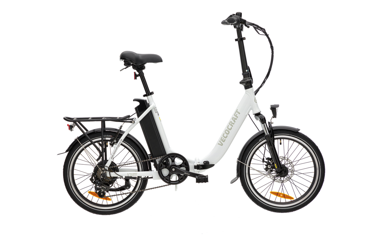 Verocraft VECOCARFT E-Pax Elektro-Klapprad, E-Folding Bike, Farbe: weiss