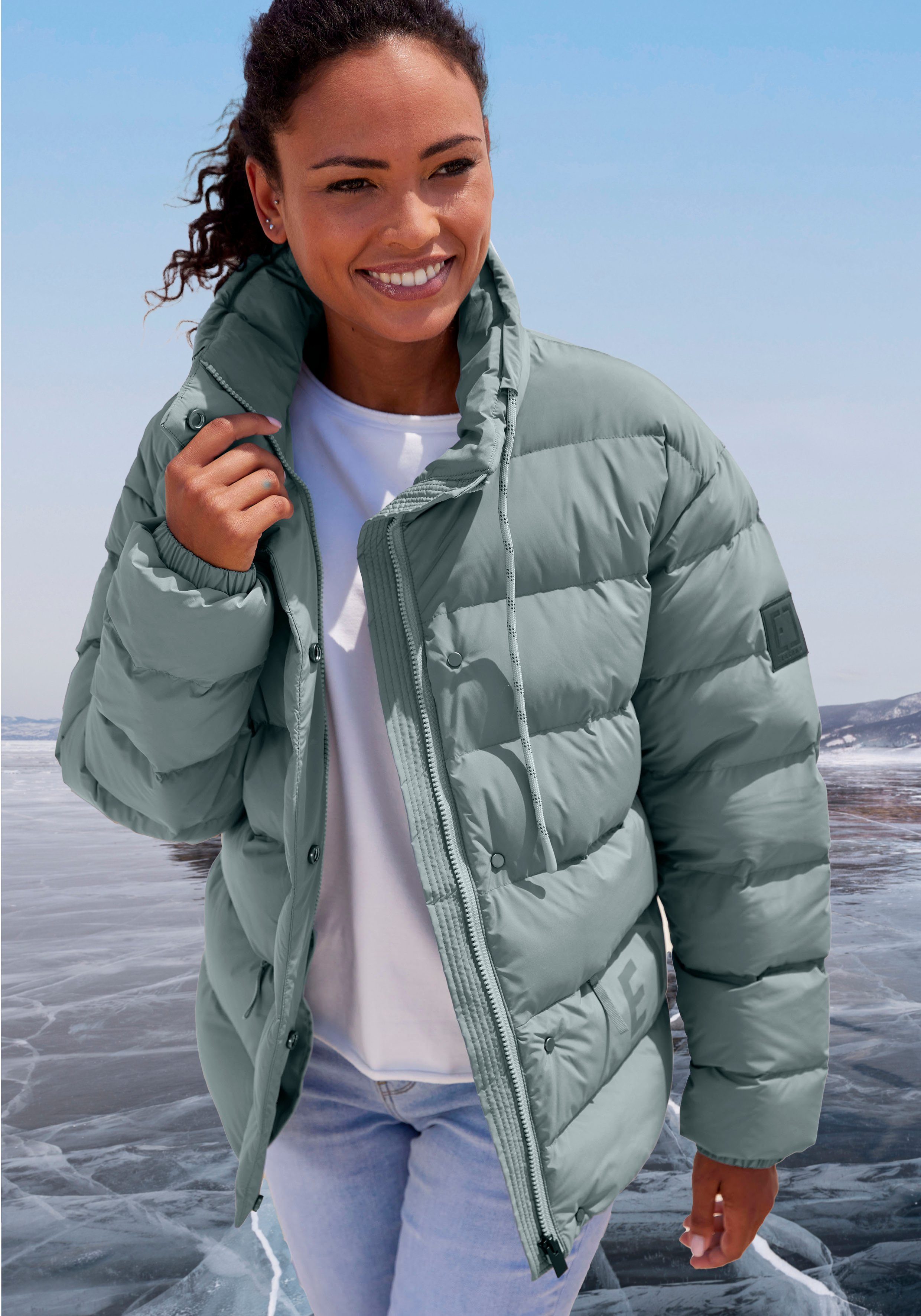 Elbsand Steppjacke mit Reißverschlusstaschen