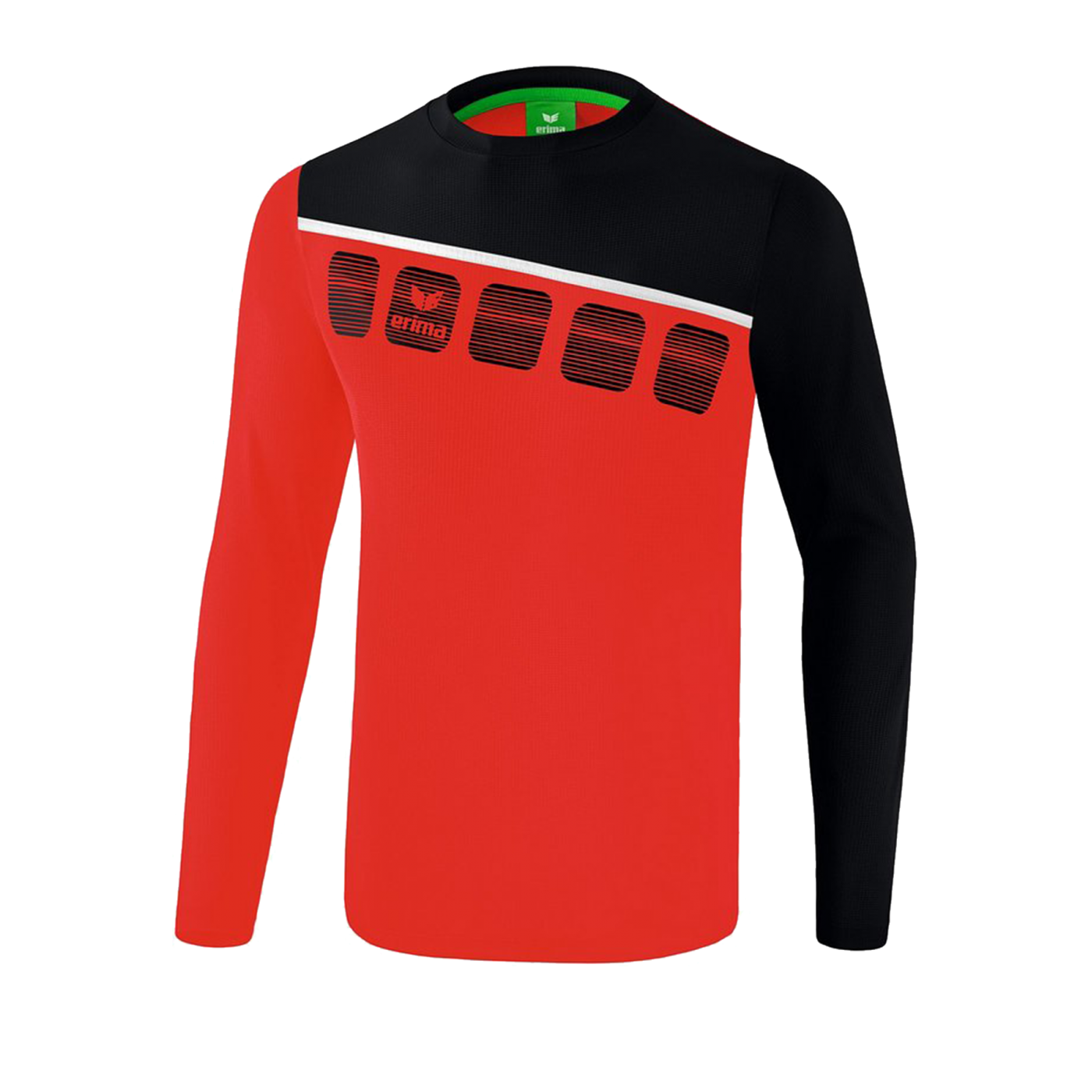 Erima 5-C Longsleeve Rot Schwarz