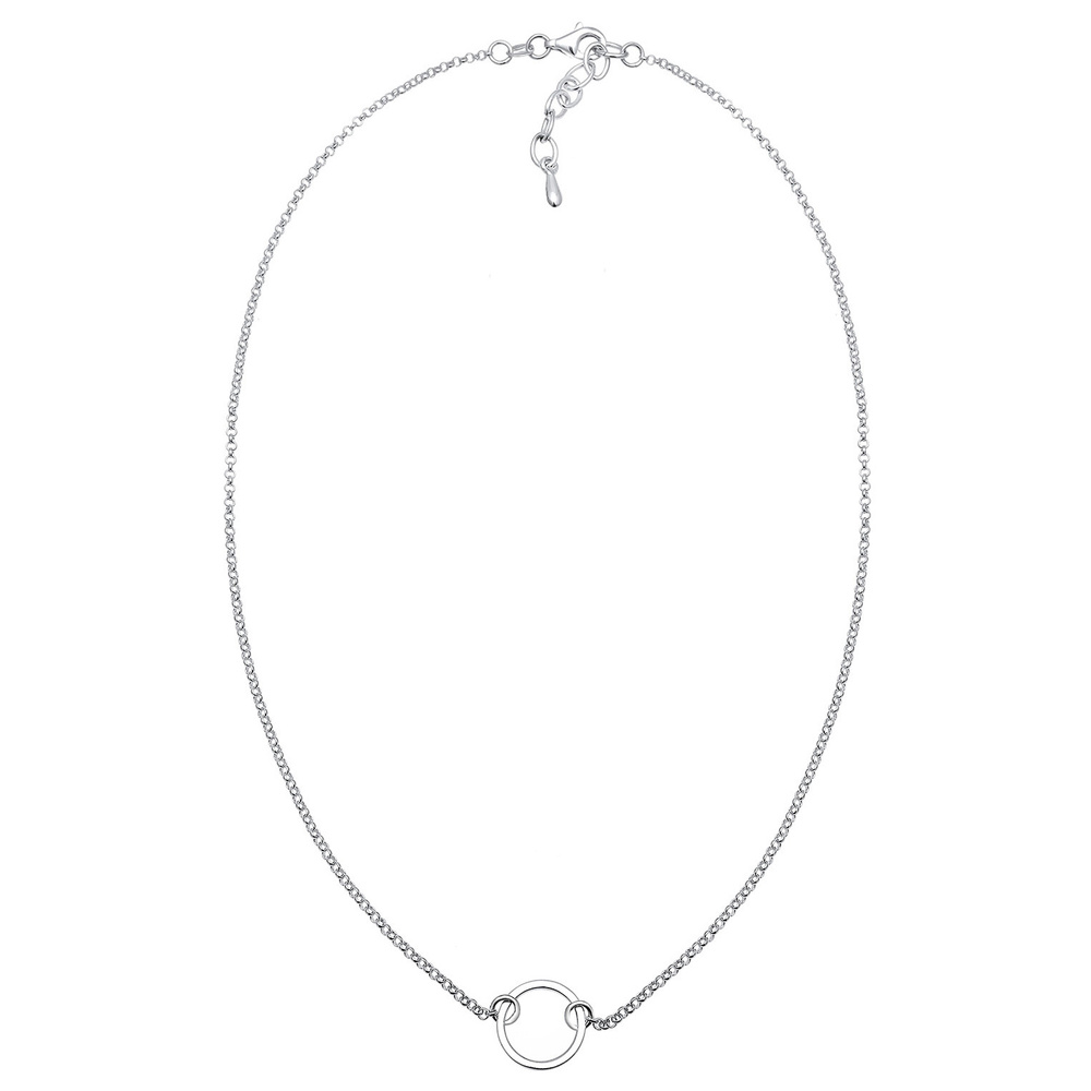 Elli Elli Collier Femmes Choker Cercle Tendance Géo en Argent Sterling 925 collier
