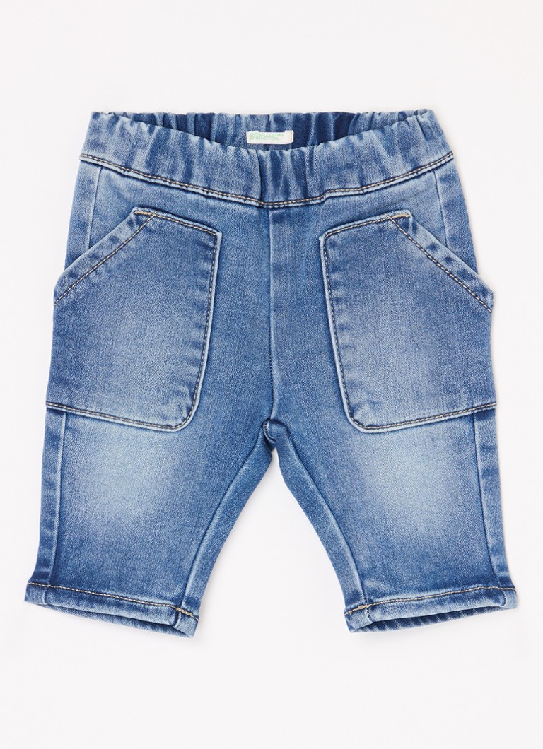 Benetton Tapered jeans with patch pockets