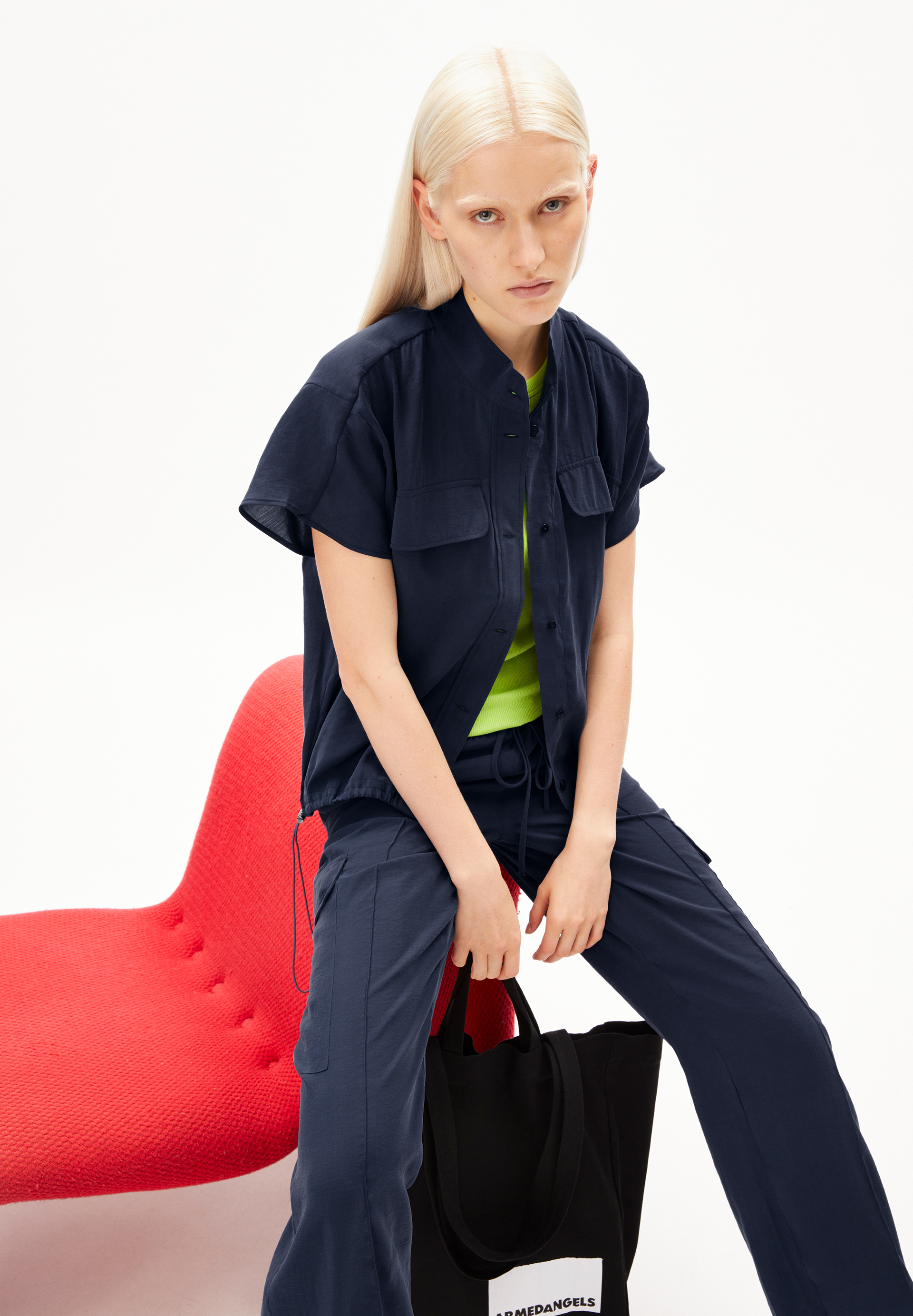 Bluse Oversized Fit aus TENCEL™ Modal Mix