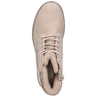 Tom Tailor Schnür Boots in beige