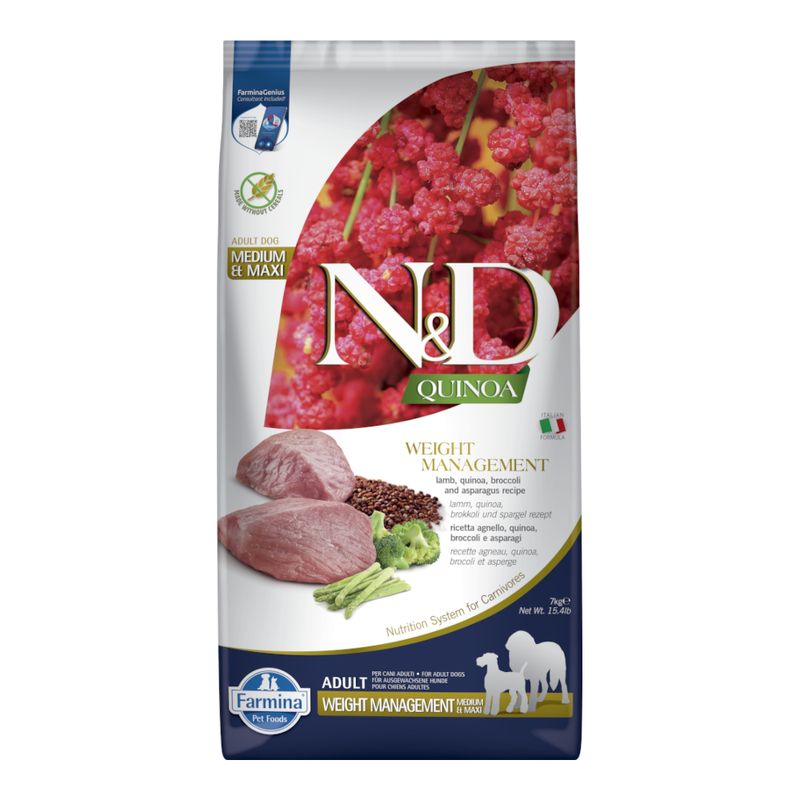 Farmina N&D Quinoa Weight Management Lamm & Brokkoli | bitiba.de