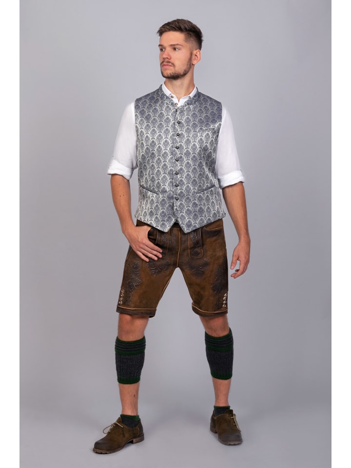 Edelnice Kurze Wildbock Lederhose Jan in dunkelbraun günstig kaufen
