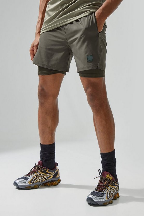 2er-Pack Man Active 2-in-1 Shorts