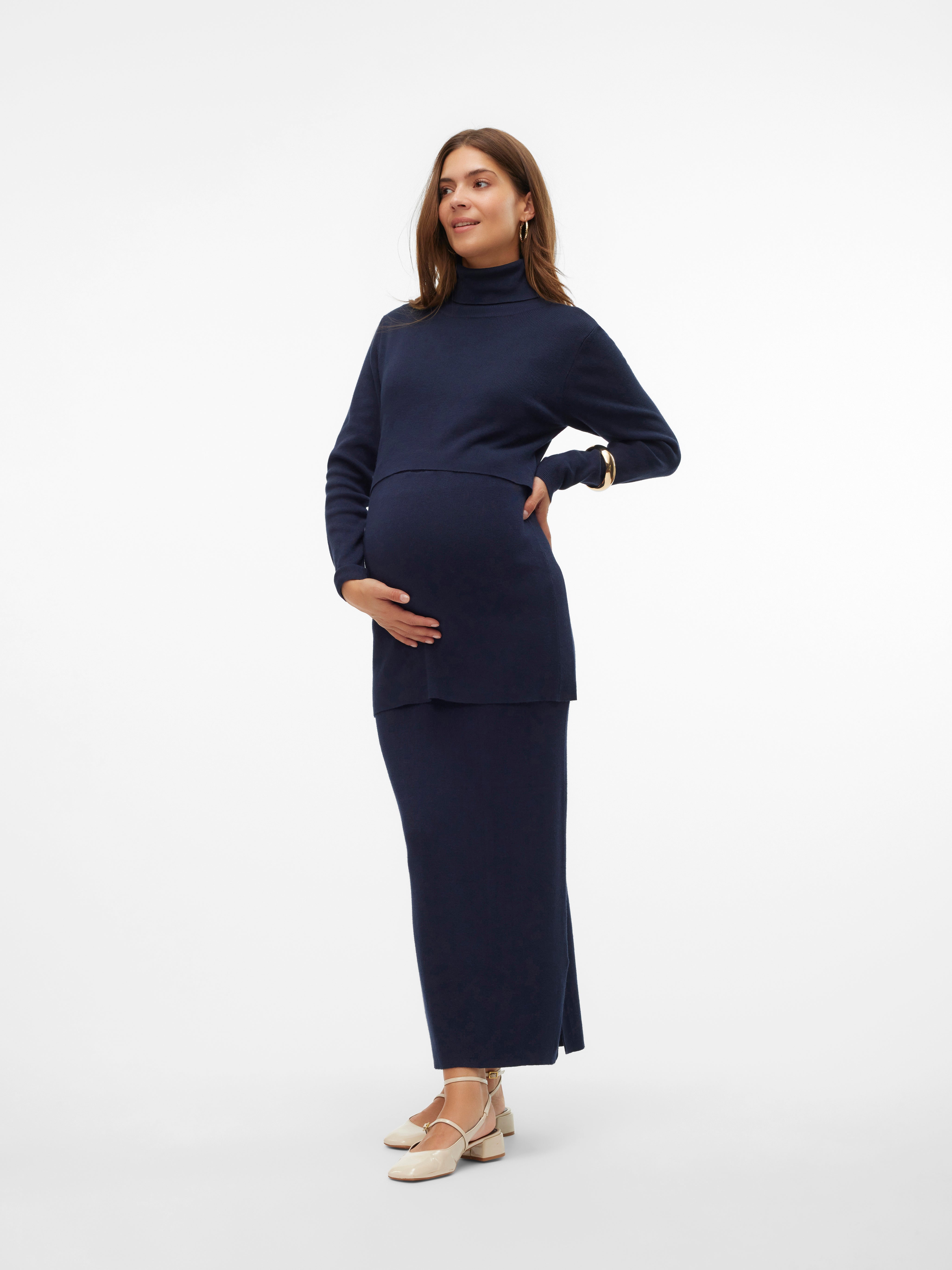 Rollkragen Gerippte u00C4rmelbu00FCndchen Pullover