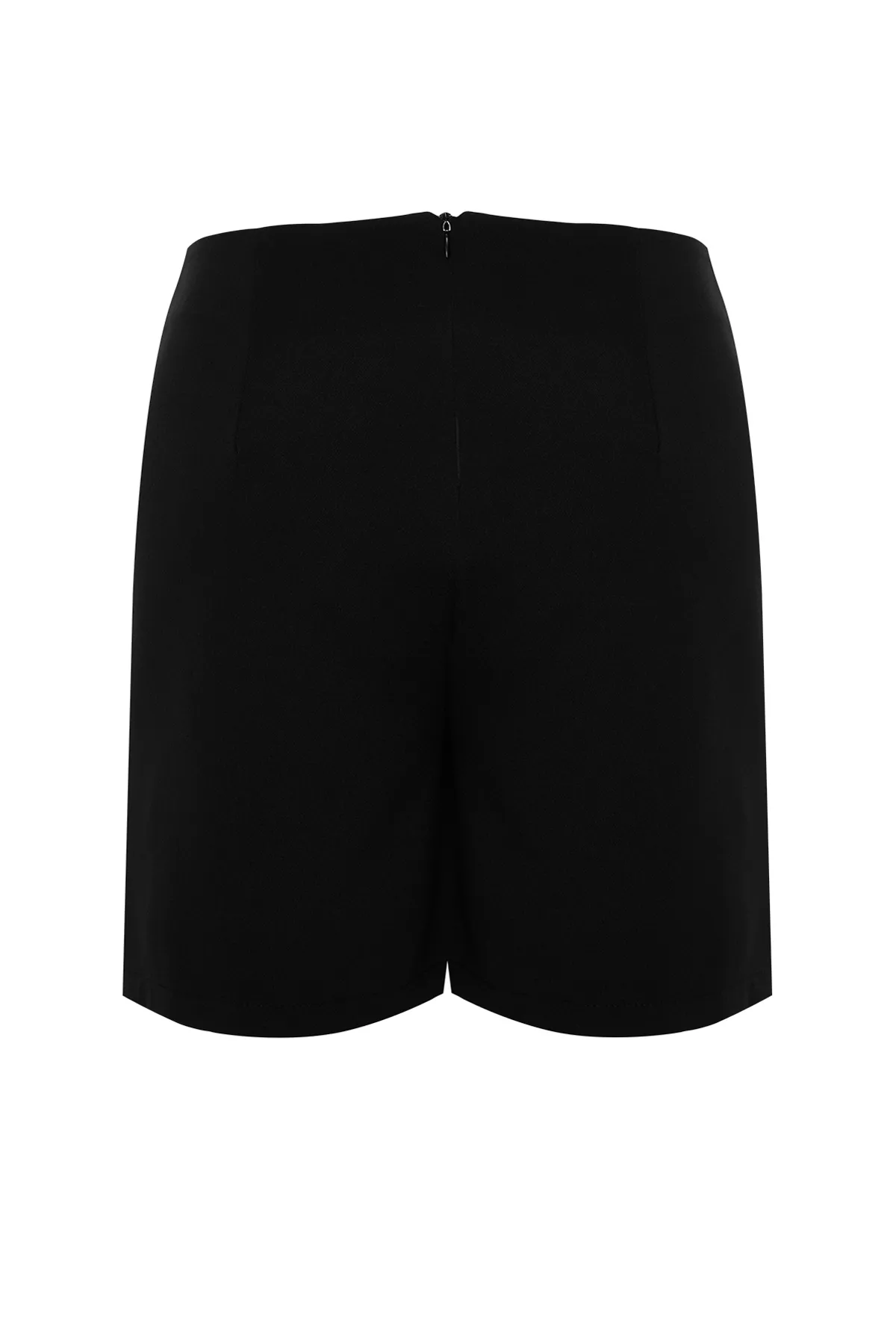 Trendyol Curve  Schwarzer gewebter Shortsrock mit Taschendetail TBBSS24AP00004