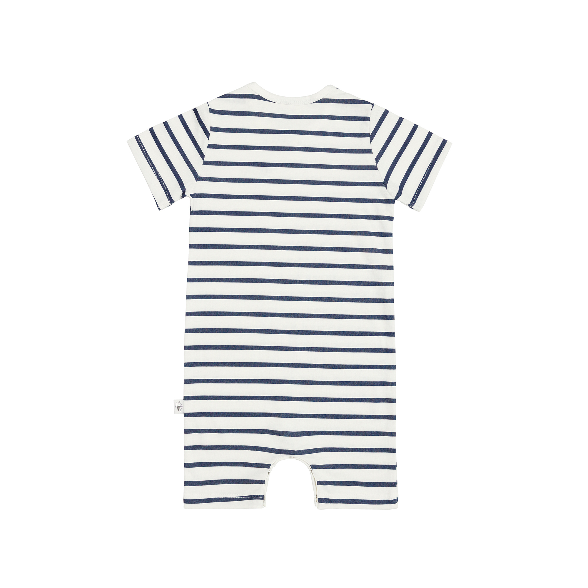 Baby Jumpsuit - Bio Baumwolle, Hund, Blau weiß