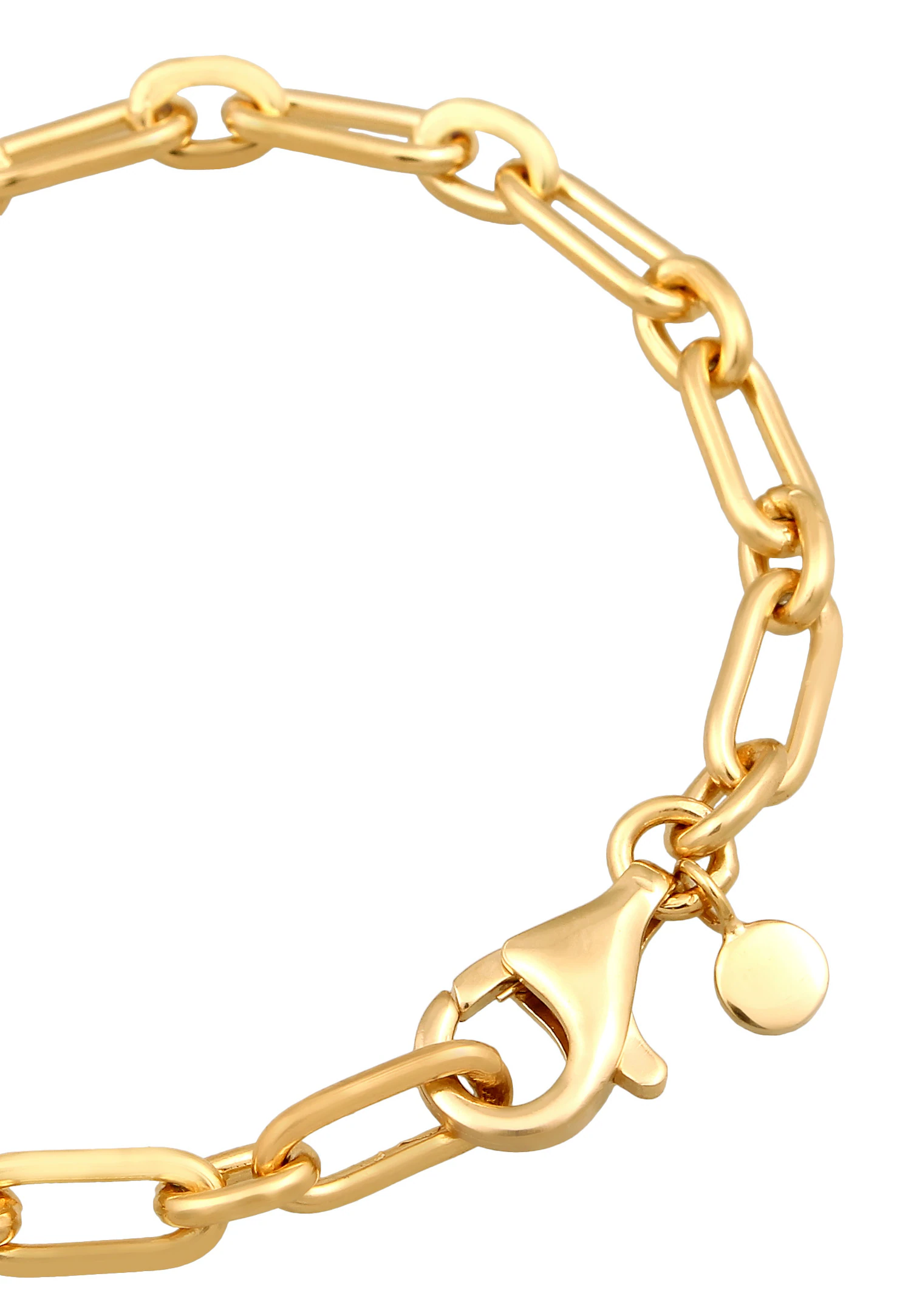 Pulsera Elli para mujer, cadena de eslabones, plata de ley 925, 18 cm