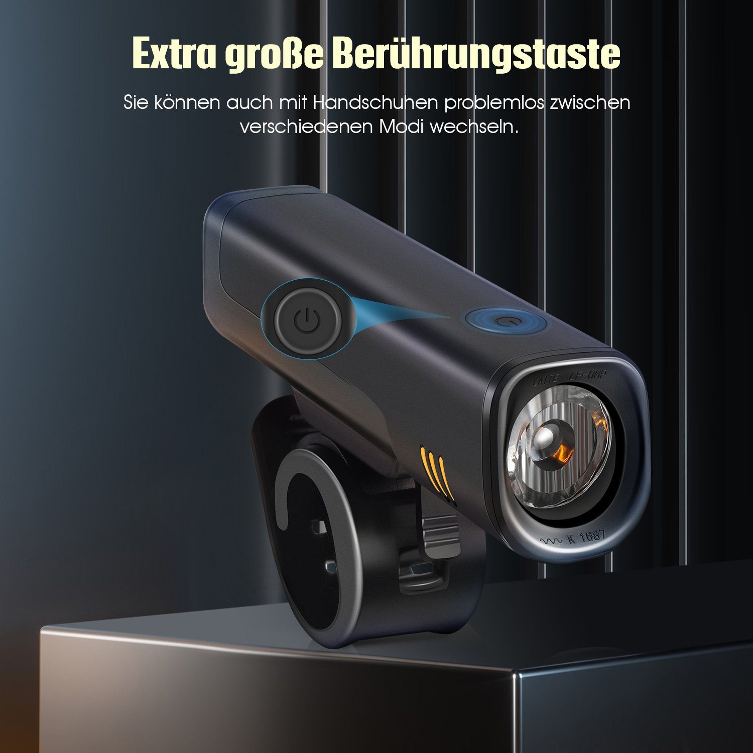 LETGOSPT Fahrradbeleuchtung LED Fahrradlicht StVZO Zugelassen, Fahrradlampe Vorne, LED Fahrradbeleuchtung, USB Aufladbar/Wasserdicht, Fahrrad Frontlicht