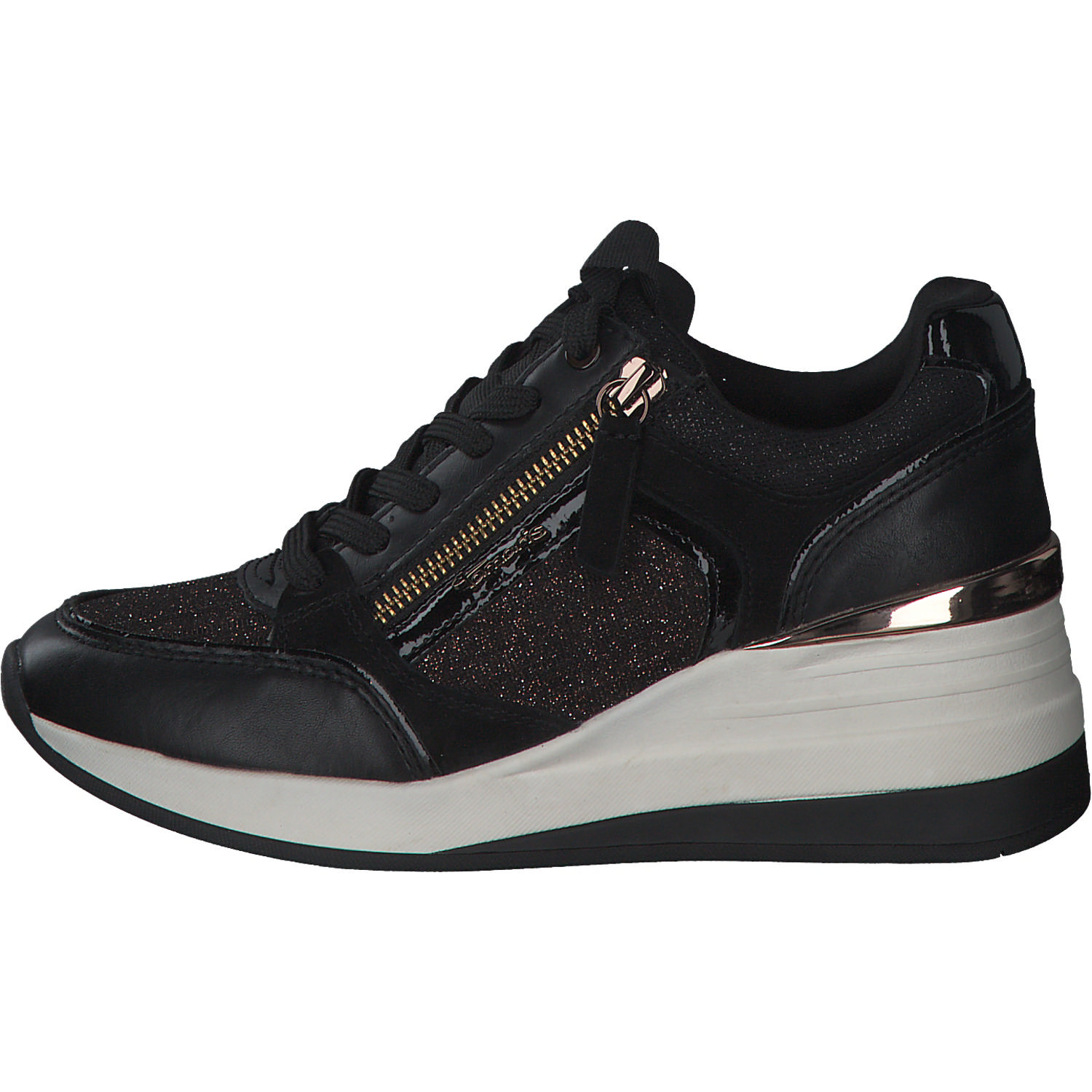 Tamaris 23703, Sneakers Low, Damen, BLACK/COPPER