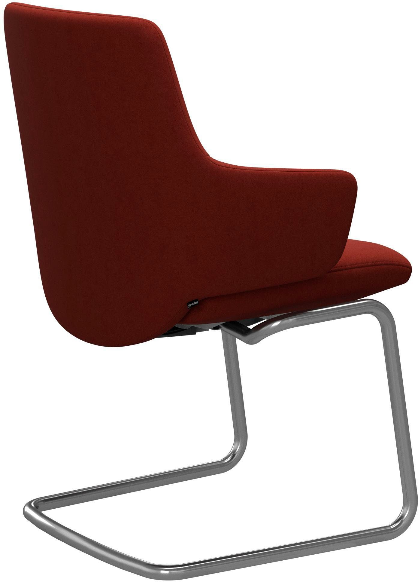 Stressless® Polsterstuhl Laurel, Low Back mit Armlehne, Größe L, mit Beinen aus Stahl in Schwarz matt