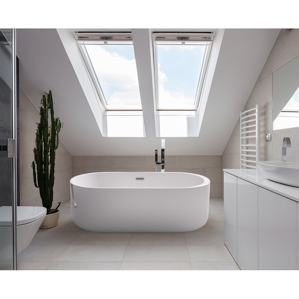 HOME DELUXE Badewanne BOLA PLUS, inkl. Whirlpoolfunktion - Maße: 170 x 80 x 58 cm I Indoor Jacuzzi