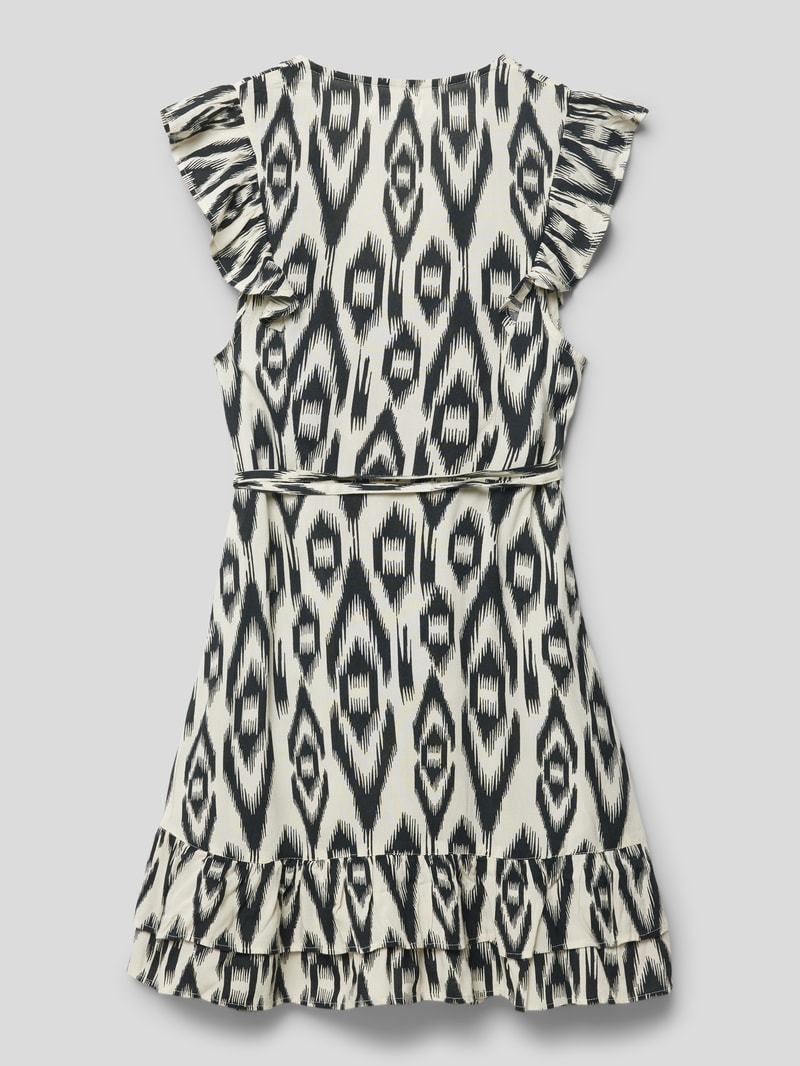 Kleid mit Allover-Muster Modell 'celra' in schwarz