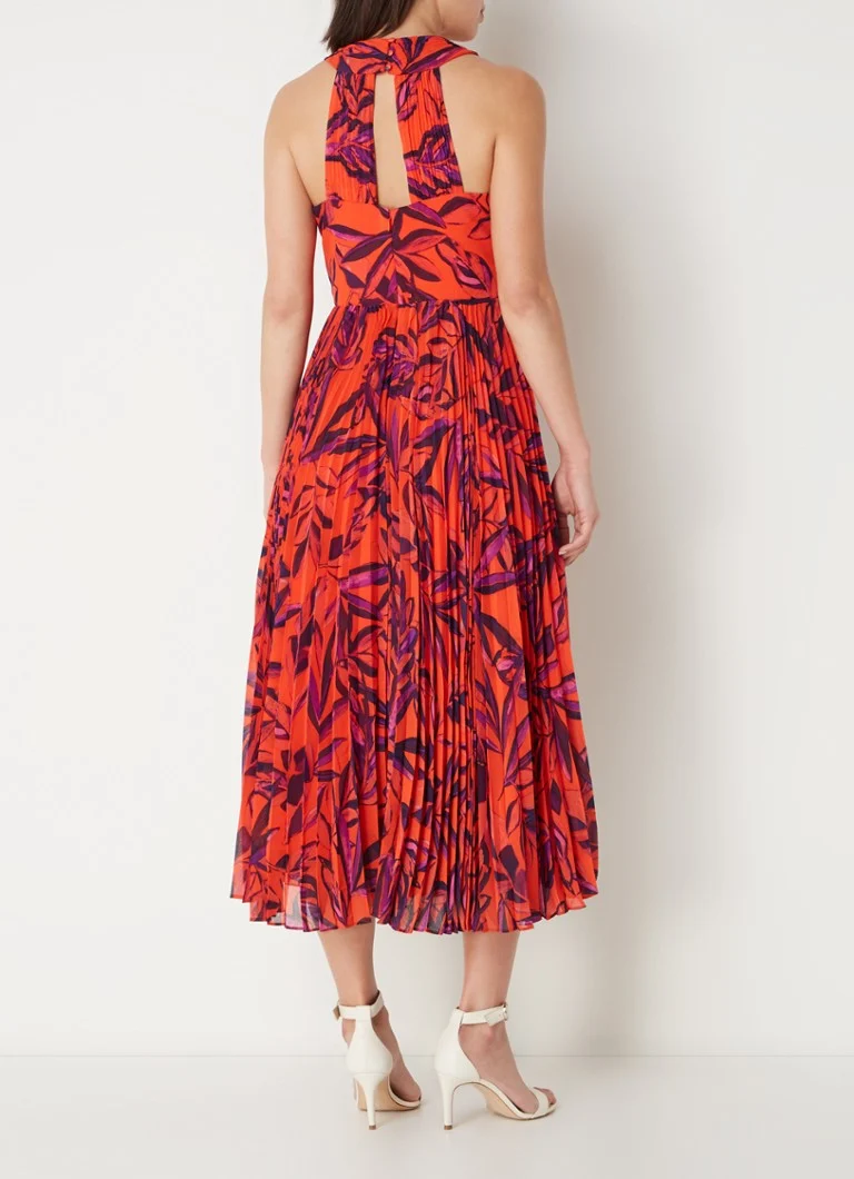 Abito midi Sorella di Phase Eight, plissettato e con stampa floreale.