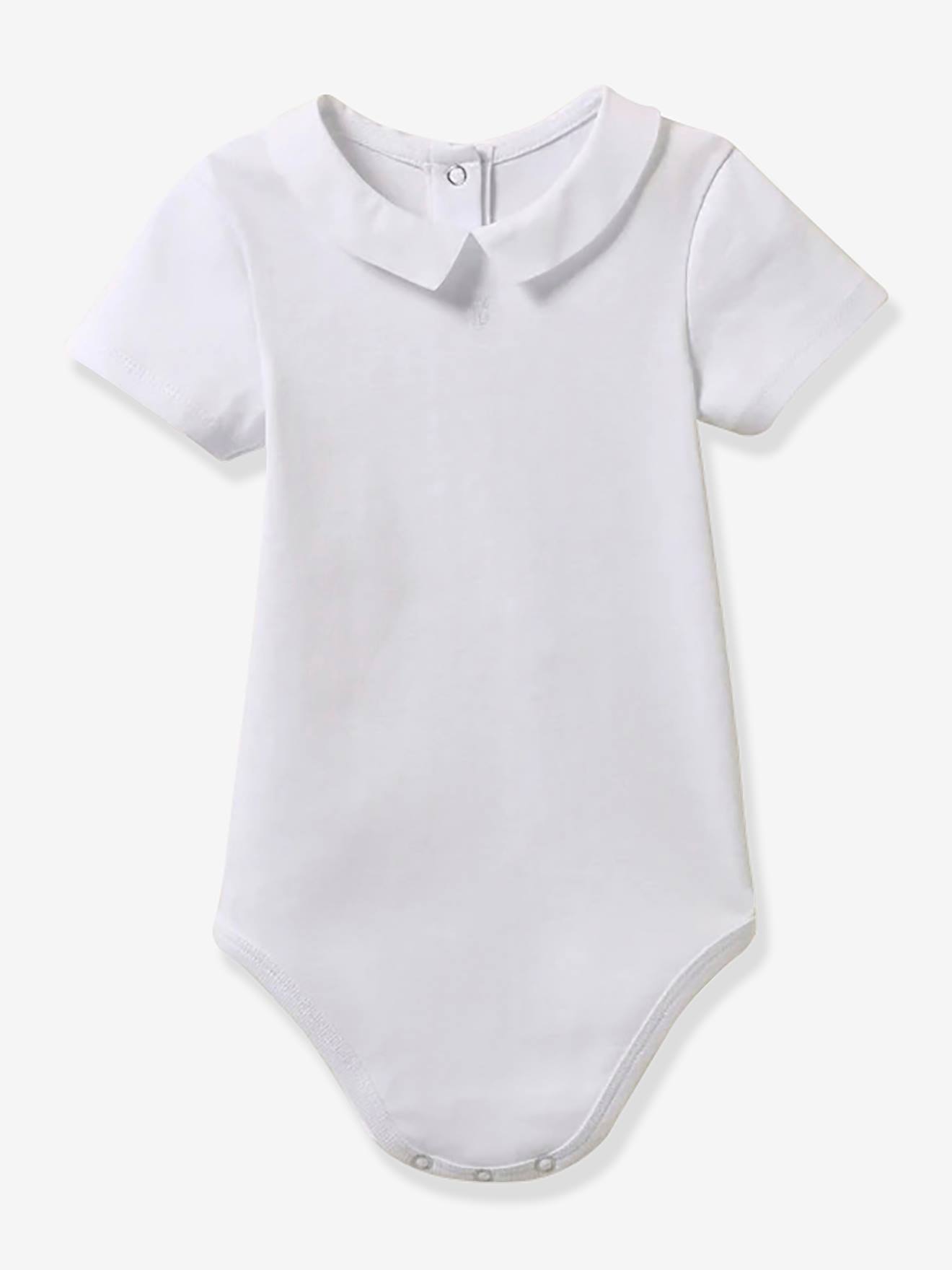 Cyrillus Baby Body mit Kragen CYRILLUS, Bio-Baumwolle - weiß