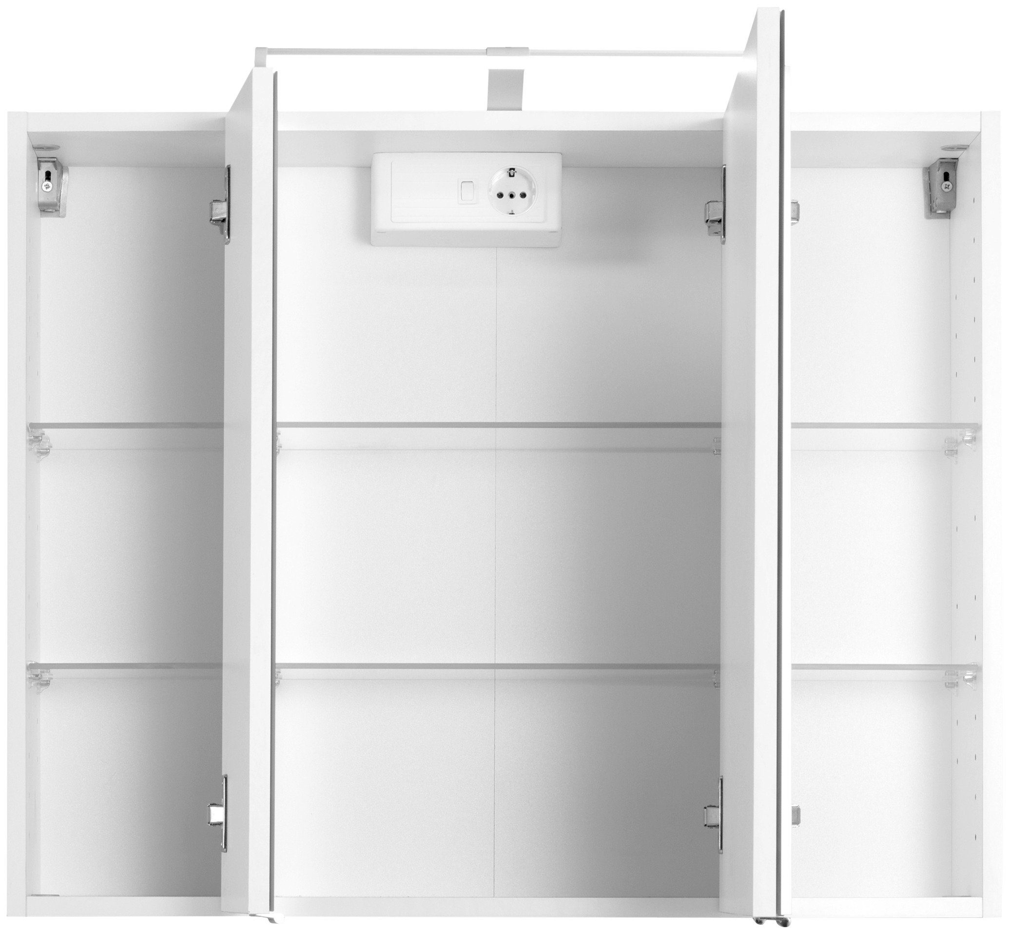 HELD MÖBEL Spiegelschrank Texas Breite 80 cm, mit LED-Aufbauleuchte