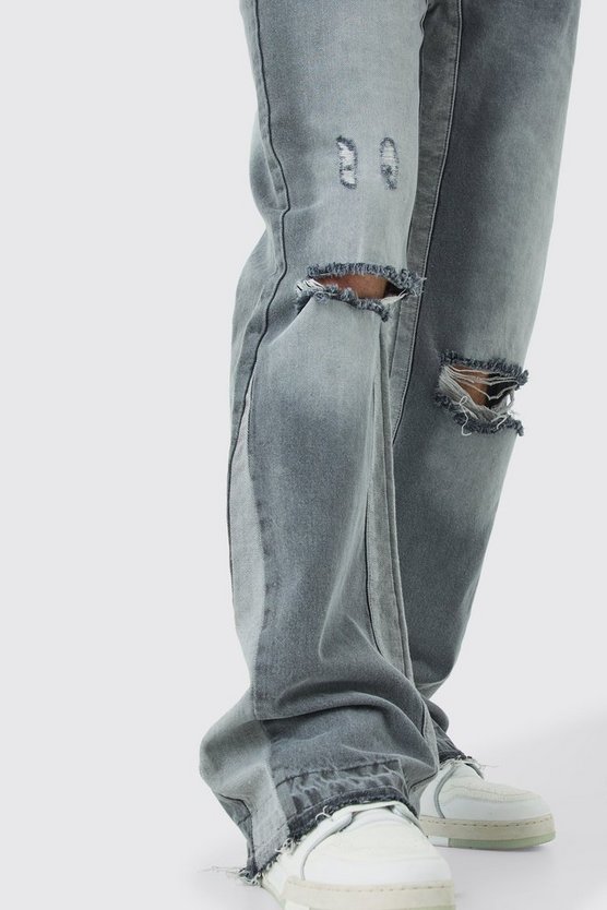 Tall lockere zerrissene Schlagjeans