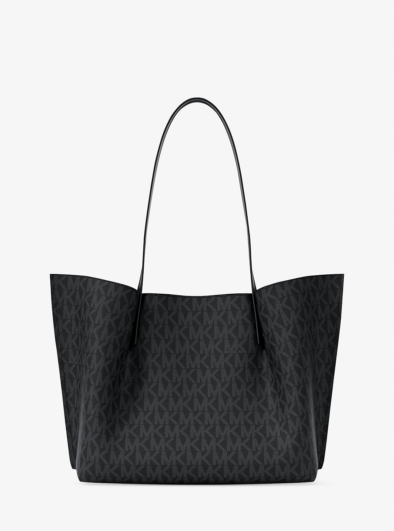 Emilia stor handleveske med signaturlogo – SVART