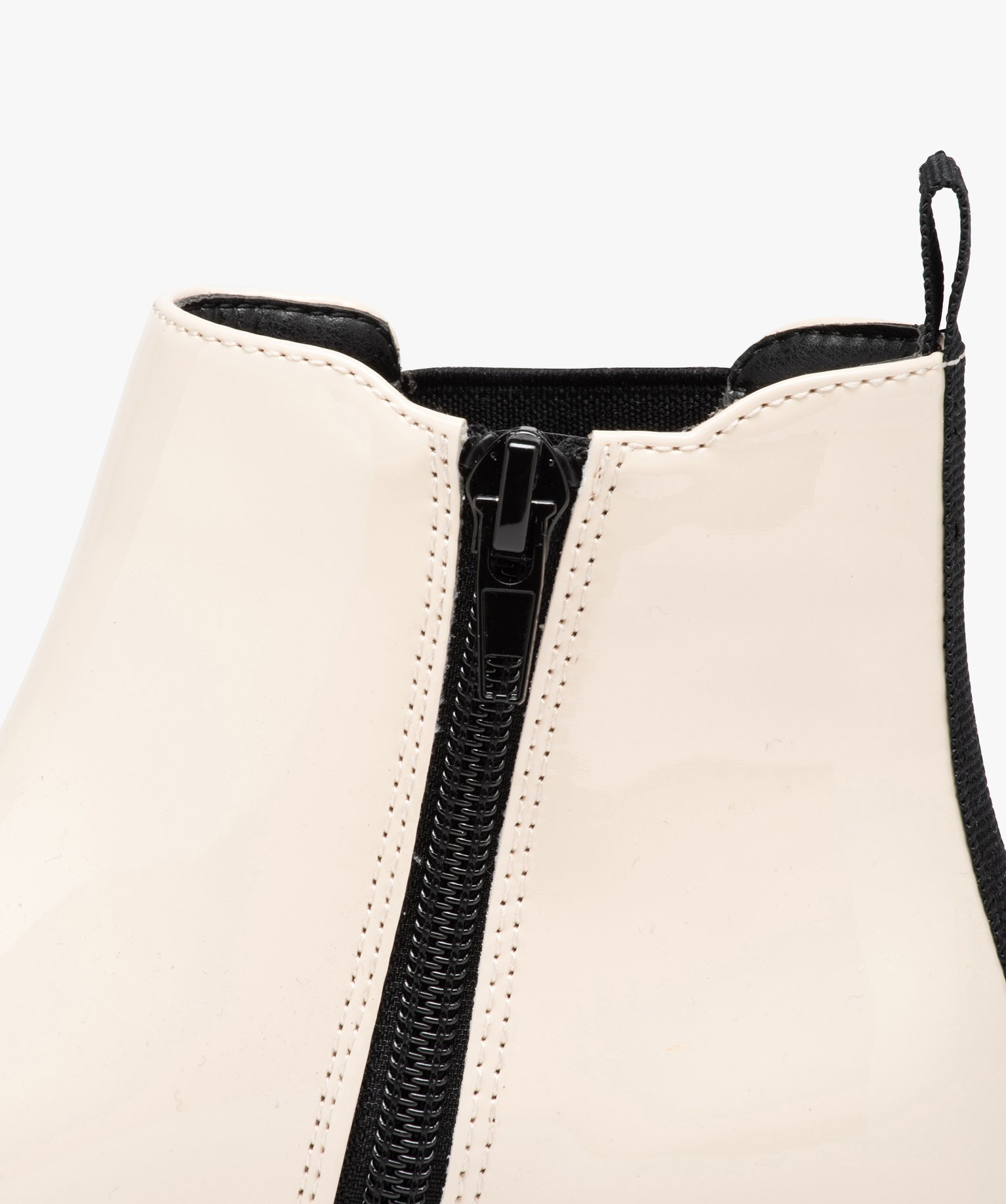Boots fille unies dessus vernis à semelle crantée beige | GEMO