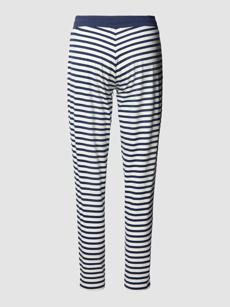 Pyjama-Hose mit Streifenmuster in marineblau