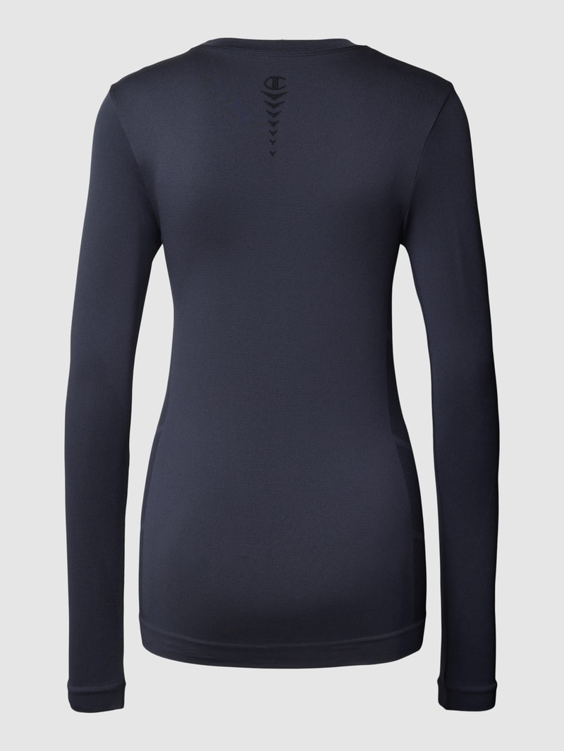 Longsleeve mit Label-Stitching Modell 'ENTRY LEVEL' in dunkelgrau
