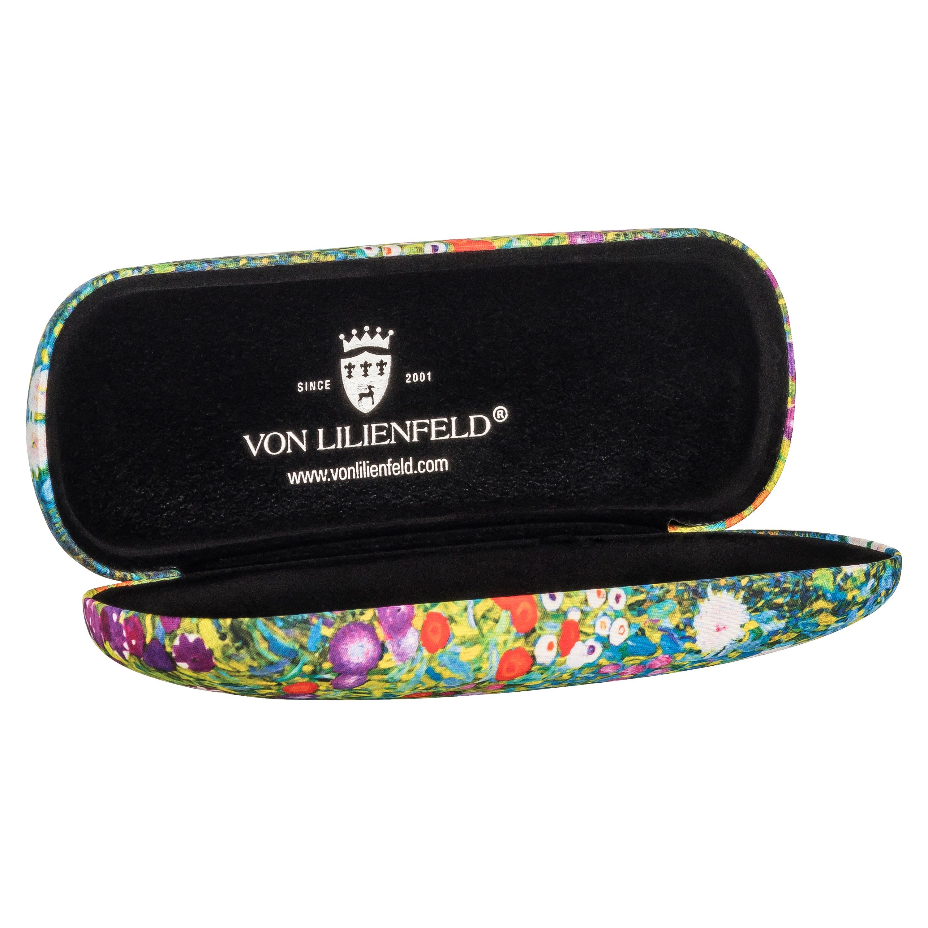 von Lilienfeld Brillenetui Brillenetui Gustav Klimt Bauerngarten Kunst Brillenbox, stabiles mit Mikrofaser bezogenes Hardcase
