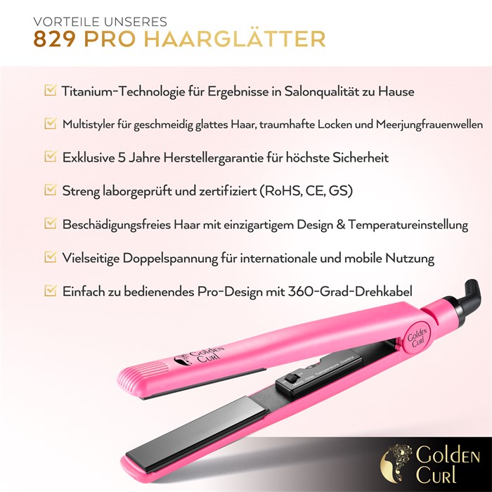 The Pink Titanium Plate Straightener