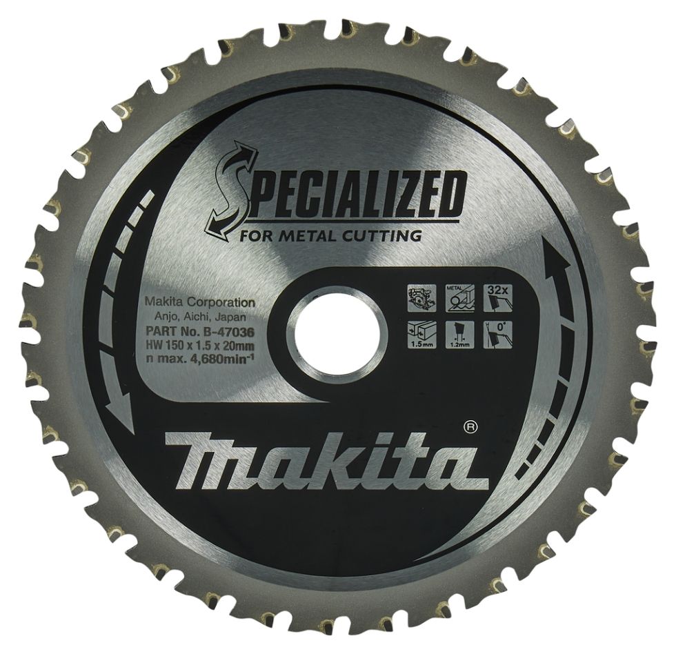 Makita Tilbehør B-47036 Sagblad 150x20x32 for saging av metall