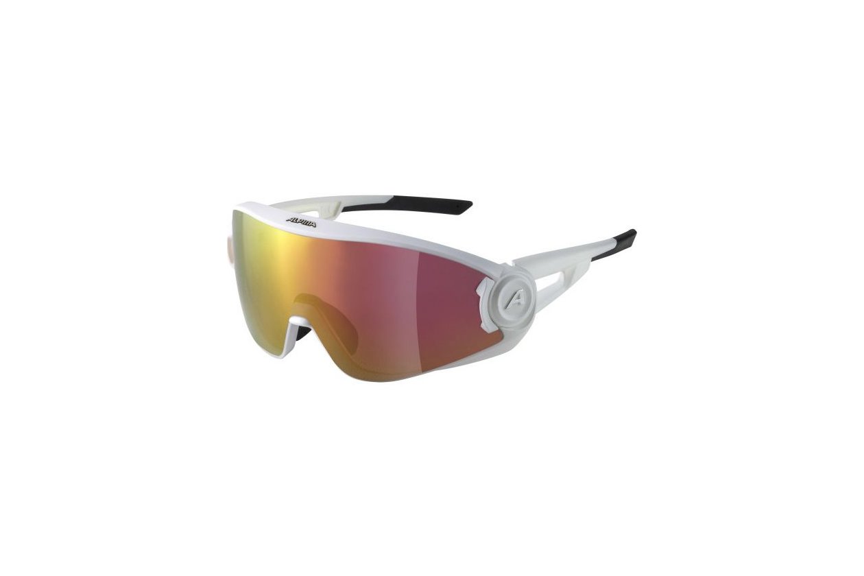 Alpina 5W1NG QV white matt / red mirror lens
