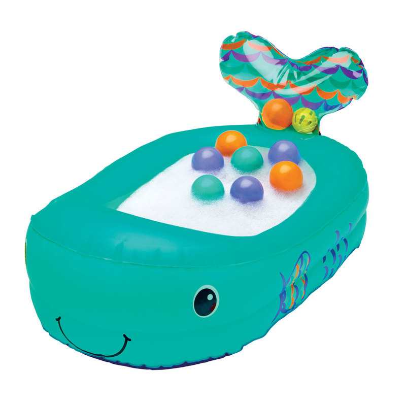 Baignoire gonflable baleine bleue avec balles de jeu Infantino