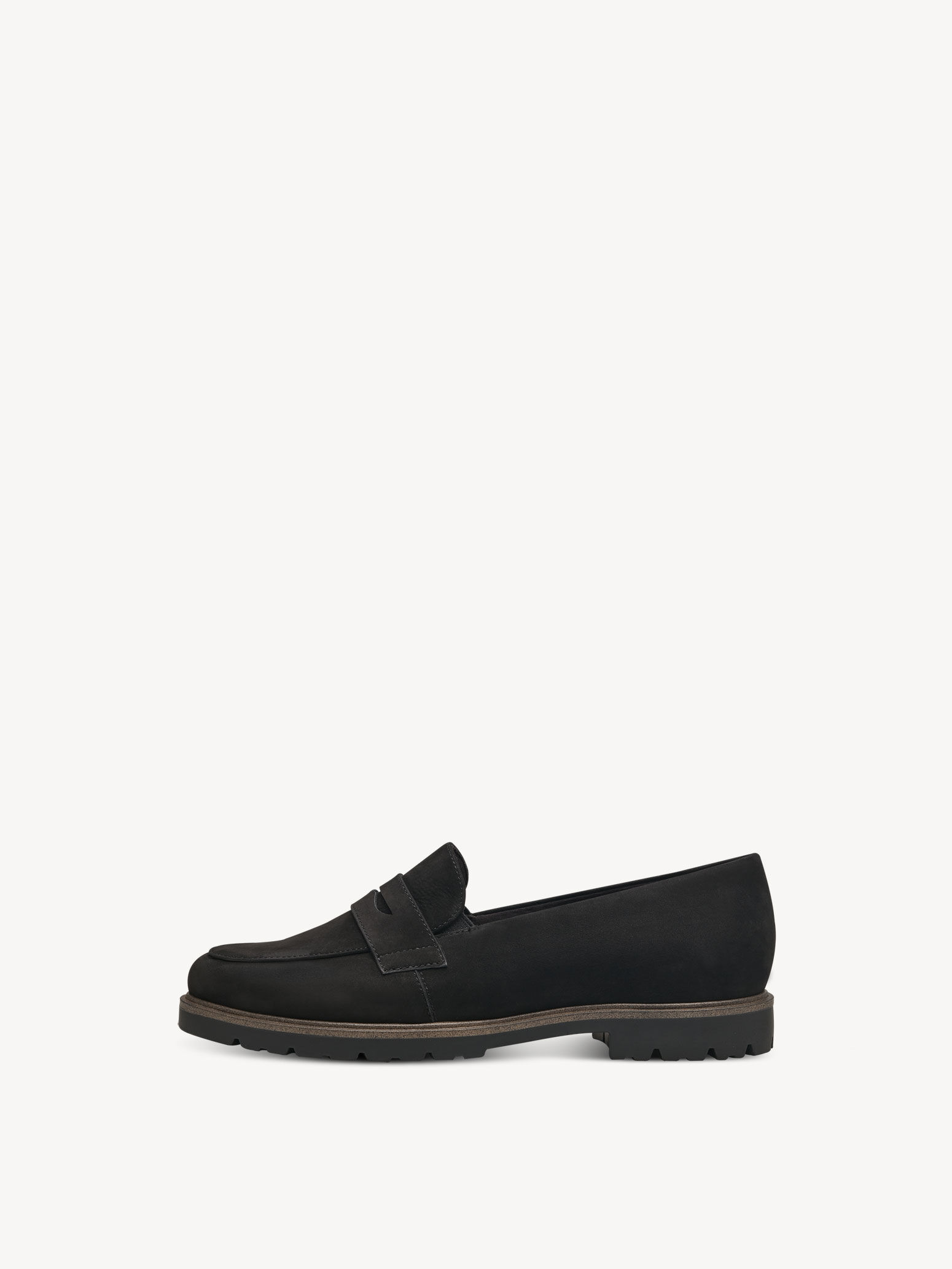 Slipper en cuir - noir